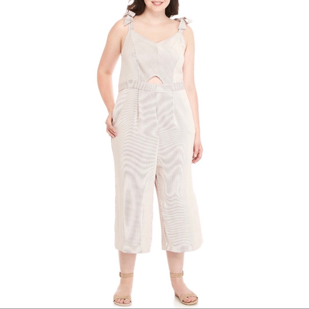 Karri Blue Crop Cutout Jumpsuit